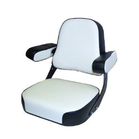 Aftermarket Seat Assembly (Black & White Vinyl) SEQ90-0521